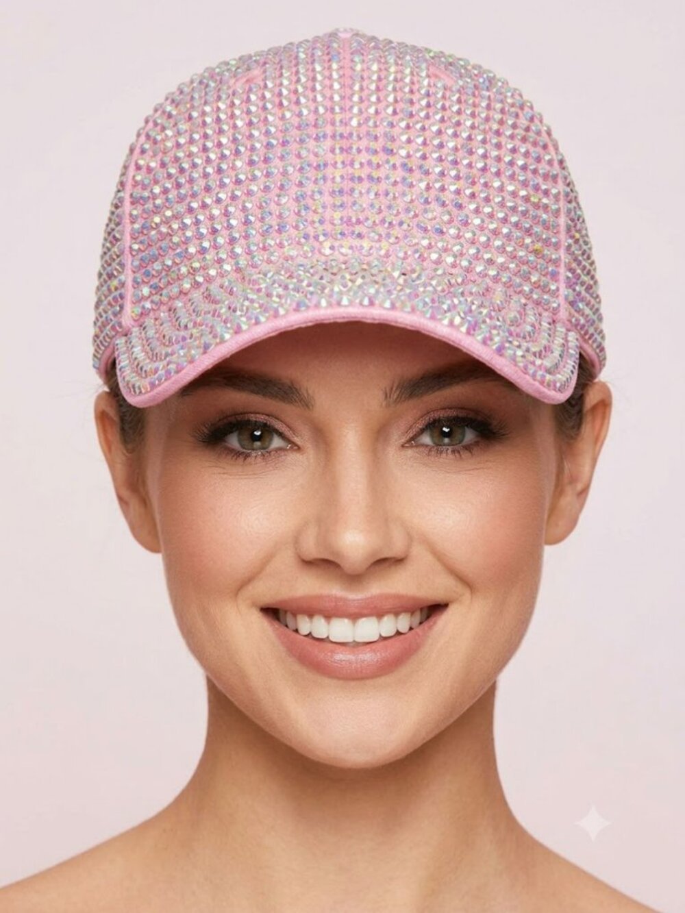 BRIM BLVD Pink Rhinestone Bedazzled Baseball Cap Hat New WO tags